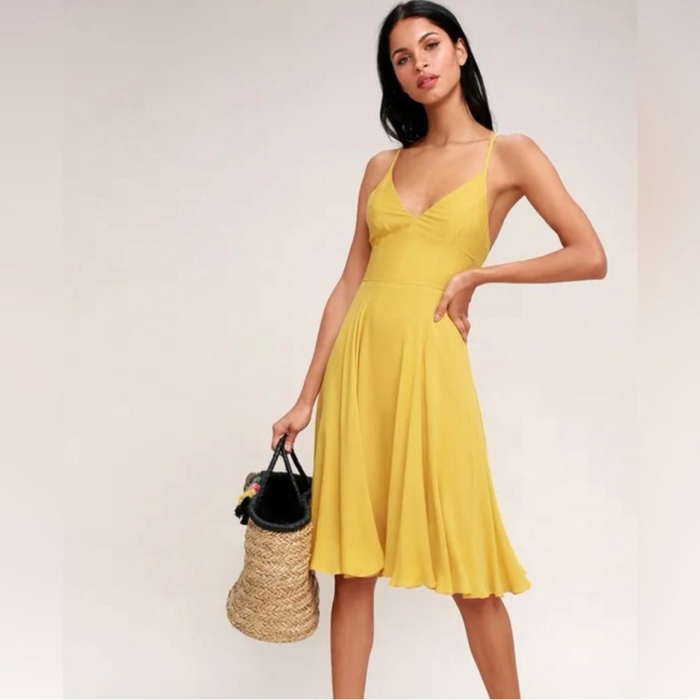 Lulu's Yellow Midi Sundress